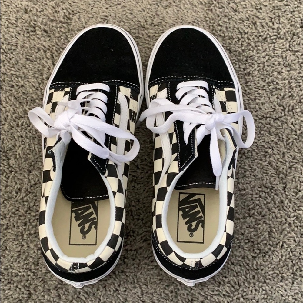 Old skool primary check vans